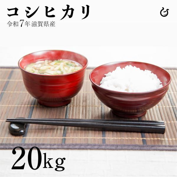コシヒカリ 白米 玄米 20kg 滋賀県産 令和7年 100 : 近江の国から木村