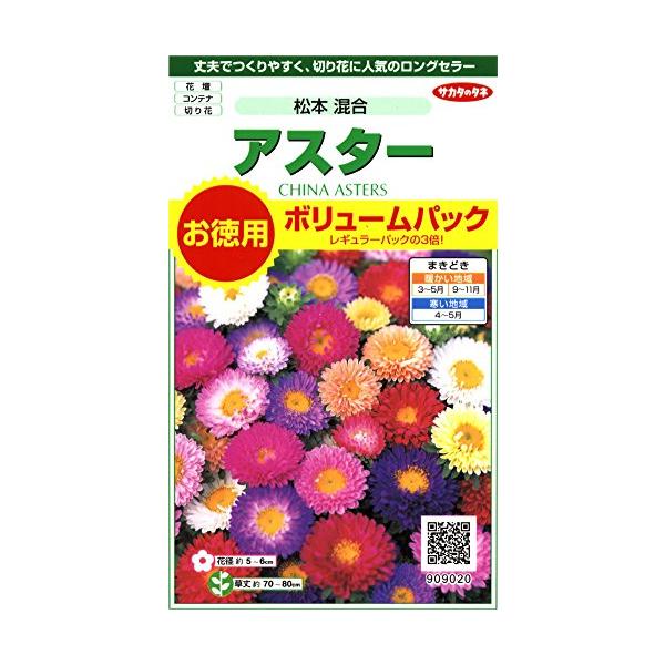 サカタのタネ 実咲花9020 アスター 松本混合 徳用袋 00909020