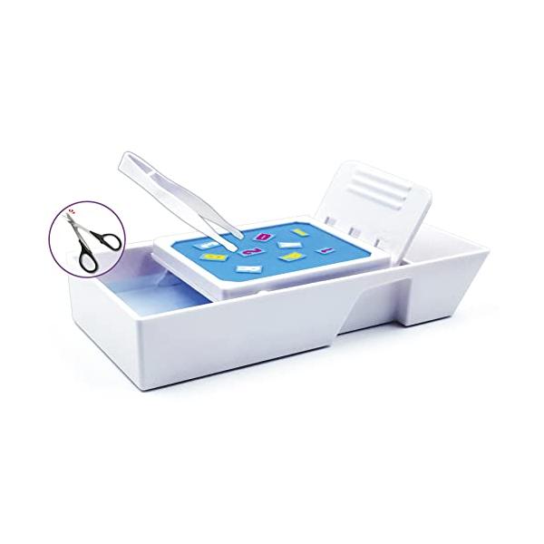 プラモ向上委員会(Plamokojoiinkai) 水転写デカール用 デカーリングQuickトレイ (樹脂製ピンセット・曲線ハサミ付属) ホビー用工具 PMKJ008