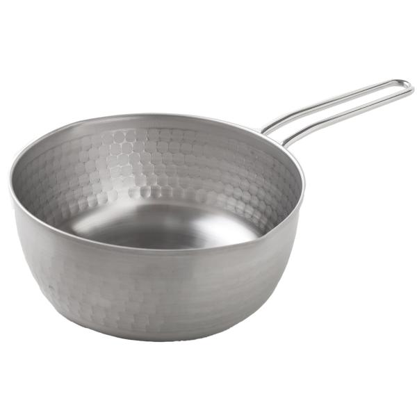 アーネスト 打ち出しで変形しにくい 雪平鍋 18cm 両側注ぎ口 片手鍋 ミルクパン ガス IH/食洗機対応 ステンレス製 燕三条製 日本製 A-7