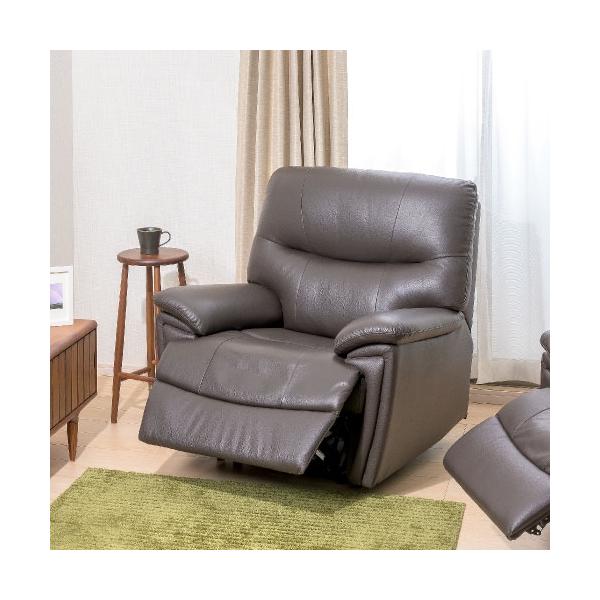 【今週のお買得品】ヤマダオリジナル 電動リクライニングソファ「YES140001DBR1P」幅98cm 1人掛け 本革ダークブラウン色【※AR対応】
