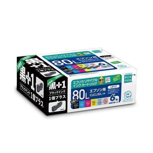 OKO　エコリカ　エプソン用インク　80L 5色セット（黒なし） エコリカ ECI-E80L6P＋BK IC6CL80L＋ICBK80L対応 : キムラヤYahoo!店