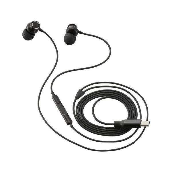 オーム電機 SMT-HA05-K USB Type-C ステレオイヤホン カナル型 1.2m