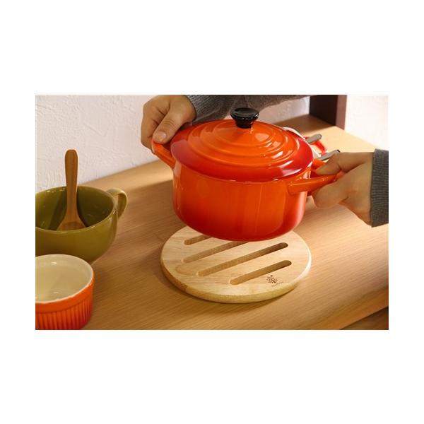 他サイト： 木製 テーブルウェア 鍋敷き ラウンド 96034 ナチュラル フック収納の商品画像