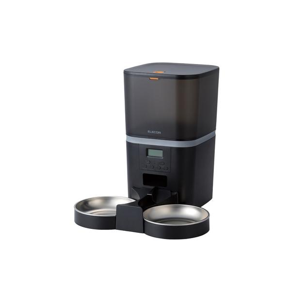 他サイト： エレコム PET-AF02BK ペット用自動給餌器 2匹用、ブラックの商品画像