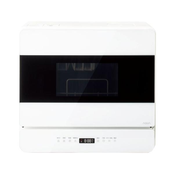 AQUA ADW-L40B(W) 食器洗い乾燥機 タンク式／分岐水栓式を選べる 大容量タイプ 水量約5L 省エネ洗浄 ホワイト
