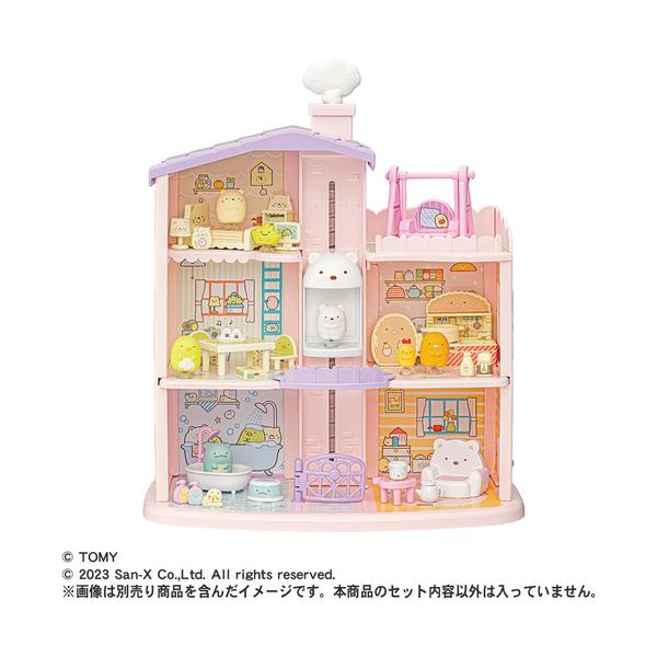 他サイト： タカラトミー くっつきすみっコ まわそうしろくまエレベーター 3階だてのすみっコハウスの商品画像