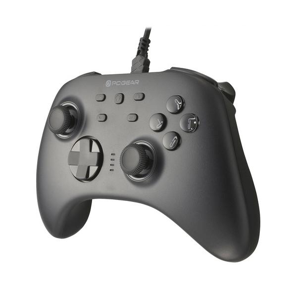 オーム電機 PC-GPREX101-K ゲームパッド 有線 21ボタン マクロ機能搭載 ブラック