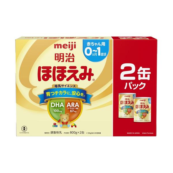 明治 ほほえみ２缶パック 粉ミルク 800g×2  856