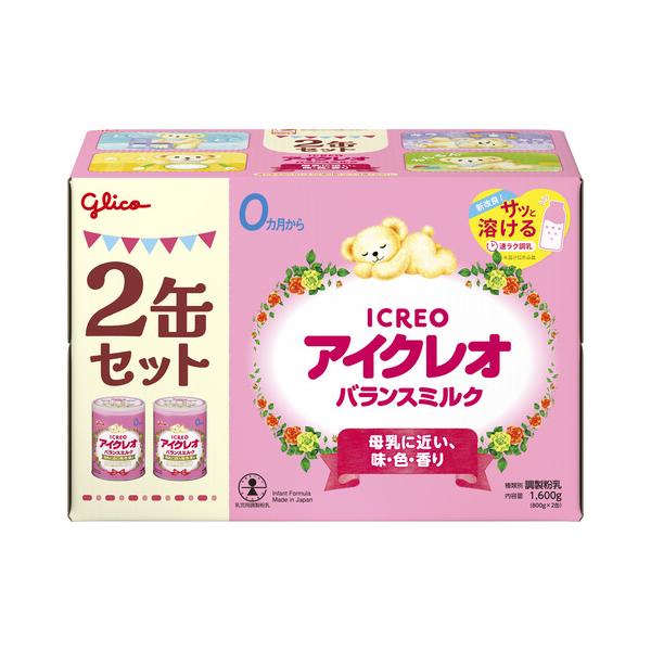 江崎グリコ アイクレオ バランスミルク800g×2