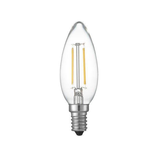 ヤザワ LDC2LG32E14C2 フィラメントLED 25W C32 シャンデリア形 E14  クリア