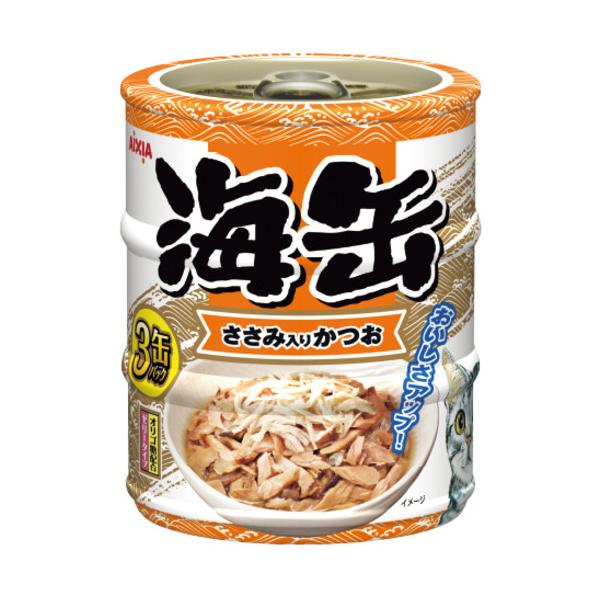 アイシア 海缶ミニ3P ささみ入りかつお 180g : キムラヤYahoo!店