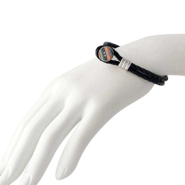 ポールスミス ブレスレット M1a Brac Aebutt 79 マルチストライプ ボタン 編み込みレザー 2連 Buyee Buyee Japanese Proxy Service Buy From Japan Bot Online