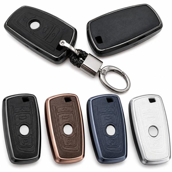 BMW A アルミ製 本革 レザー スマートキーケース キーカバー F20 F21 F22 F23 F30 F31 F34 F32 F33 F10 F11 F0