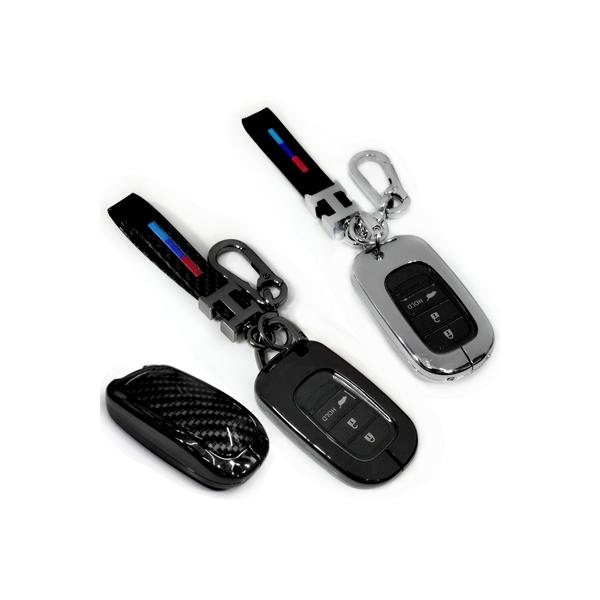 ホンダ メタル カーボン調 キーケース キーカバー フリード アコード ヴェゼル ステップワゴン プレリュード シビック CR-V ZR-V N-BOX オデッセイ アクセサリー