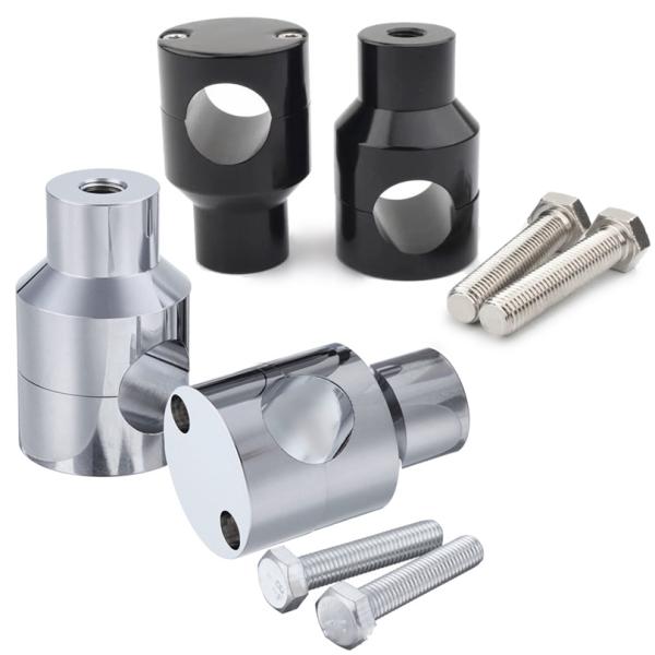 【内容/材質】ハンドルポスト×２（左右分）ボルト×２（左右分）製品の材質：ビレットアルミ【寸法】１インチ（25.4ｍｍ）と7/8インチ（22.2mm）をご用意しております。本体全長：約71ｍｍ（詳しい長さは画像参照）付属ボルト：M12径　長...