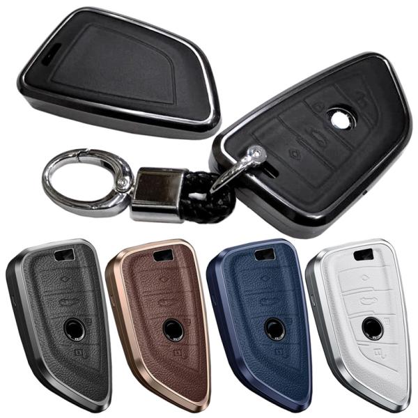 BMW B アルミ製 本革 レザー キーケース キーカバー X1 F48 X2 F39 X3 G01 X4 G02 X5 F15 G05 X6 F16 G06 