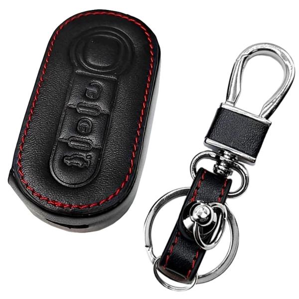 フィアット500 アバルト595C 牛革 スマートキーケース キーカバー キーホルダー プント パンダ プントエヴォ カラビナキーホルダー アクセサリー FIA