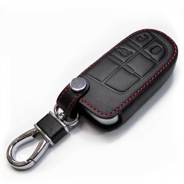 ジープ クライスラー300C フィアット500 JEEP ダッジ 牛本革 レザー ソフト スマートキーケース キーカバー グランドチェロキー コンパスー アクセ