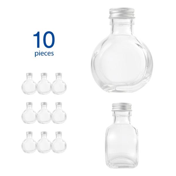 ハーバリウム用にお使いいただくのにぴったりな瓶です。入れても締め易いスクリューキャップでしっかりと密封します。■サイズ　高さ約9.3cm x 幅約7.2×4.7cm　口径約2cm■容　量　117ml(±3.5ml)