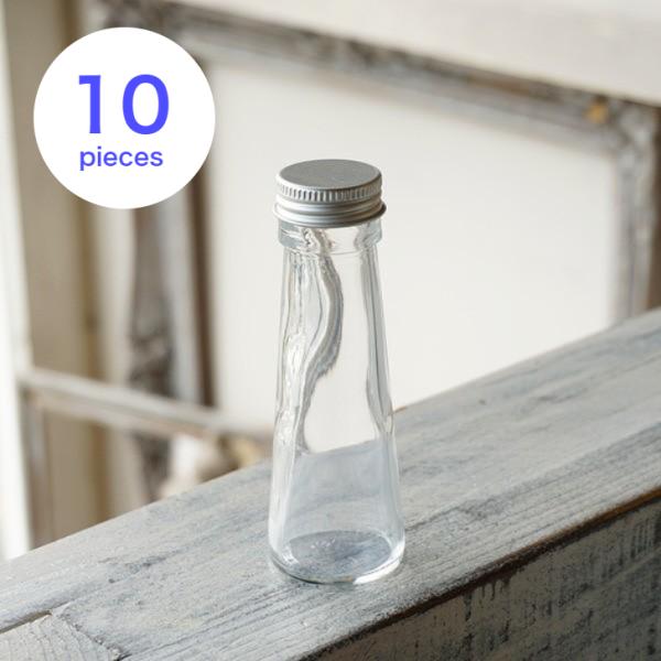 ハーバリウム用にお使いいただくのにぴったりな瓶です。入れても締め易いスクリューキャップでしっかりと密封します。■サイズ　高さ約11.7cm x 幅約4cm 口径約2cm■容　量　約50ml※製造時の関係で瓶内部に歪みがございます。全て歪んで...