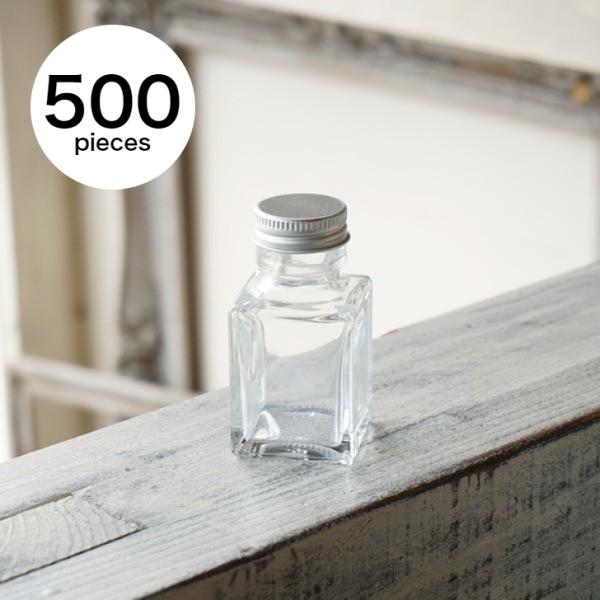ハーバリウム ボトル ハーバリウム瓶 スクエア 約50ml フタ付き 業務用5カートン(100個×5箱