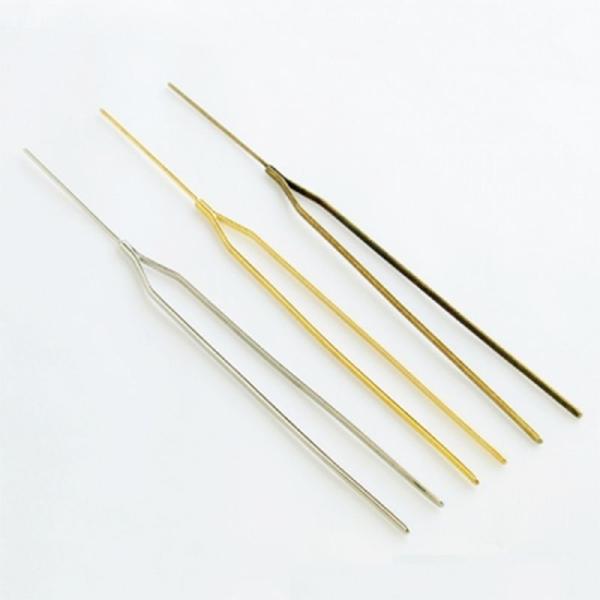 「かんざしP（金属製）」かんざし 二本足 パーツ 金具 シンプル 手芸 材料 素材