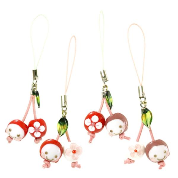 さくらんぼ ちゃん ストラップ」さくらんぼ チャーム 携帯ストラップ