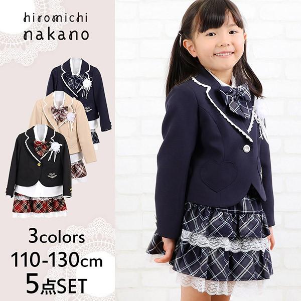 子供 入学式 スーツ 女の子 ジャケット スカート ベージュ ブラック