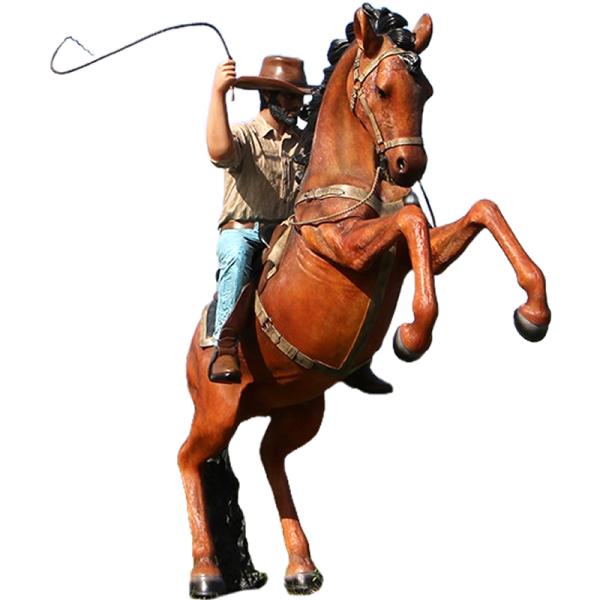 ガラス工芸 馬と騎手 躍動感あふれるインテリア置物 カウボーイ 馬 午年 干支 午 置物 馬 うま 2026年 ガラス/ 硝子午金板り /粗品 販促