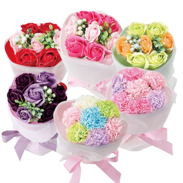 ソープフラワー ミニ ブーケ 7輪 シャボン 花束 枯れないお花 アレンジ