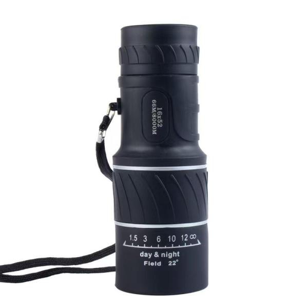 微光暗視スコープ デイ ナイトビジョン 16x52 HD 光学 単眼 ハンティング キャンプ ハイキング アウトドア レジャー サバイバル