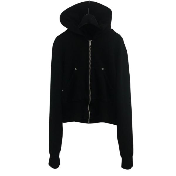 nagonstans ブラック パーカー 新品未使用 値下げ】NO MASS PROD． クロップドジップパーカー ブラック