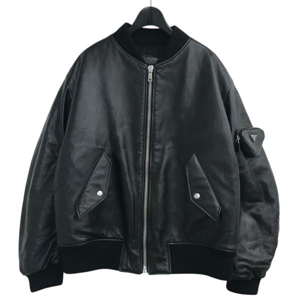 PRADA 【値下げ】PRADA ナッパレザー ボンバージャケット UPW399
