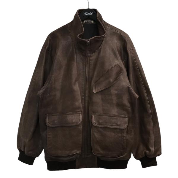 AURALEE（オーラリー） 「HEAVY LAMB LEATHER ZIP BLOUSON」 レザー