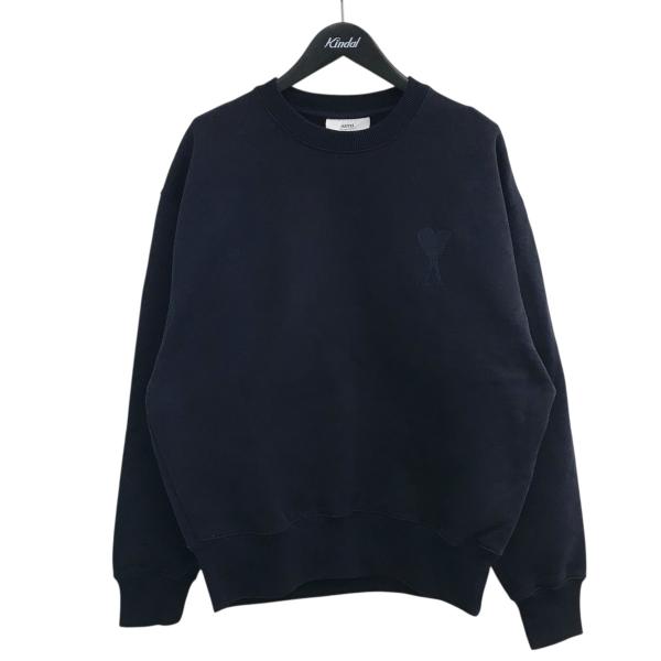 アミパリス AMI PARIS ハート刺繍スウェット A21HJ028．747 ネイビー