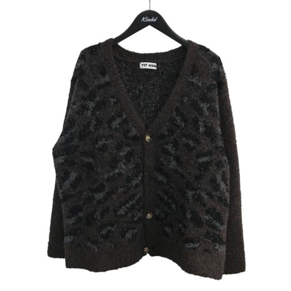 ティーモダンストリートウエア TTT MSW 「leopard knit cardigan