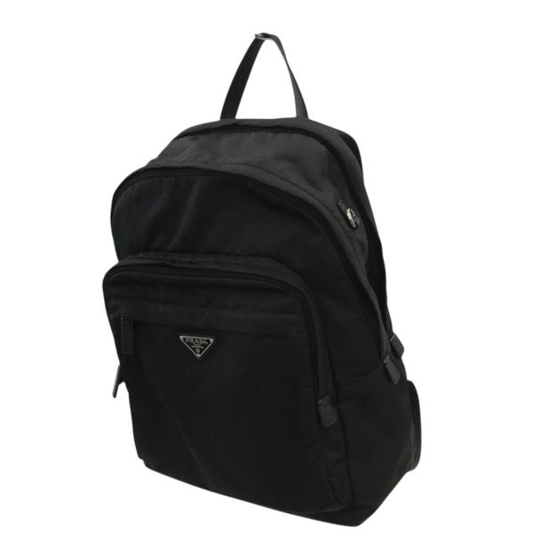 PRADA　プラダ　バックパック　大容量 ブラック Re-nylon Xサフィアーノレザー バックパック | PRADA
