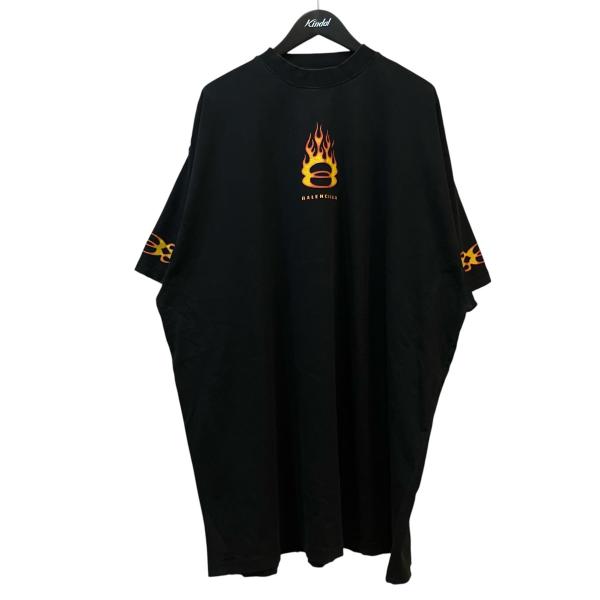 BALENCIAGA（バレンシアガ） フレイムロゴオーバーサイズTシャツ