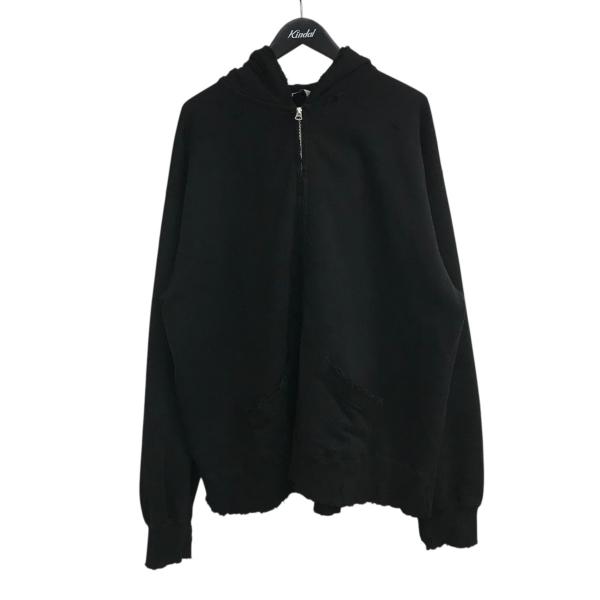 ancellm アンセルム ANC-CT44 CRASH ZIP HOODIE ANCELLM（アンセルム） CRASH ZIP HOODIE （BLACK） s.t.c｜洋服・小物