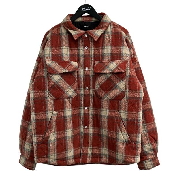 【値下げ】BREATH 25FW 「QUILTING CHECK SHIRT」 キルティングチェックシャツ BR25AW S2003 レッド サイズ：