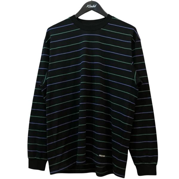 WACKO MARIA（ワコマリア） ボーダーロングTシャツ ブラック×マルチ