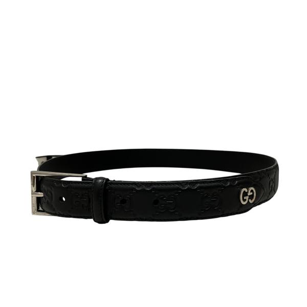 GUCCI（グッチ） GUCCI GGレザーベルト 474313 ブラック サイズ：85
