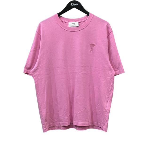 アミパリス AMI PARIS ハートロゴTシャツ ピンク サイズ：M