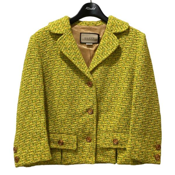 GUCCI グッチ ファインブークレ ツイードクロップドジャケット 688984 