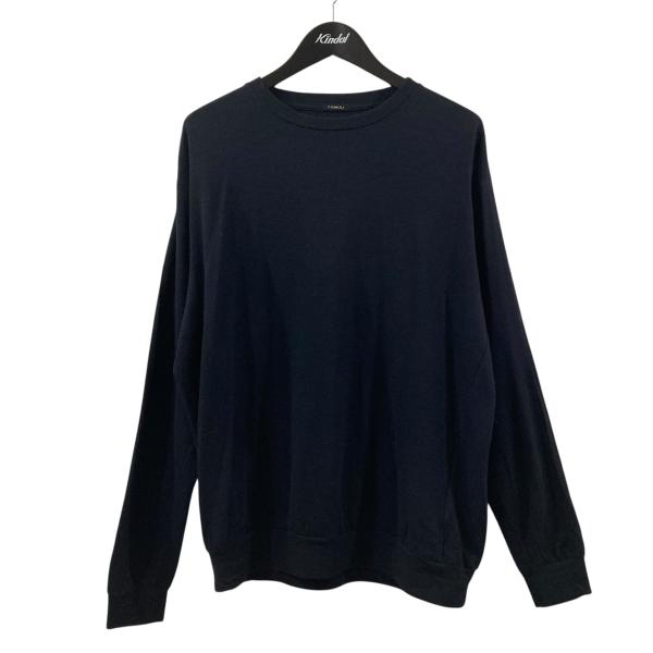 COMOLI コモリ クルーネックウールニット Y03-05005 ネイビー