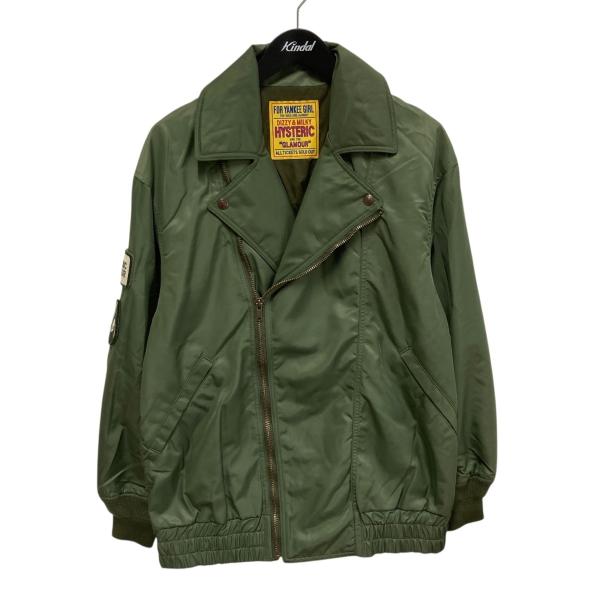 ヒステリックグラマー　CIRCLE WOMAN HEADナイロン×ニットブルゾン ヒステリックグラマー CIRCLE WOMAN HEADナイロン×ニットブルゾン