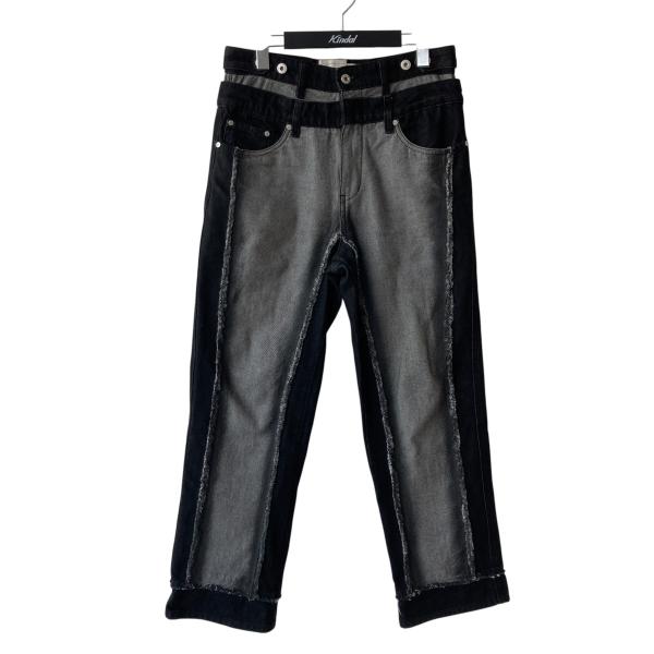 Feng Chen Wang 24SSパネルトラウザーズ フェンチェンワン FENG CHEN WANG 24SS RAW EDGE PATCHWORK