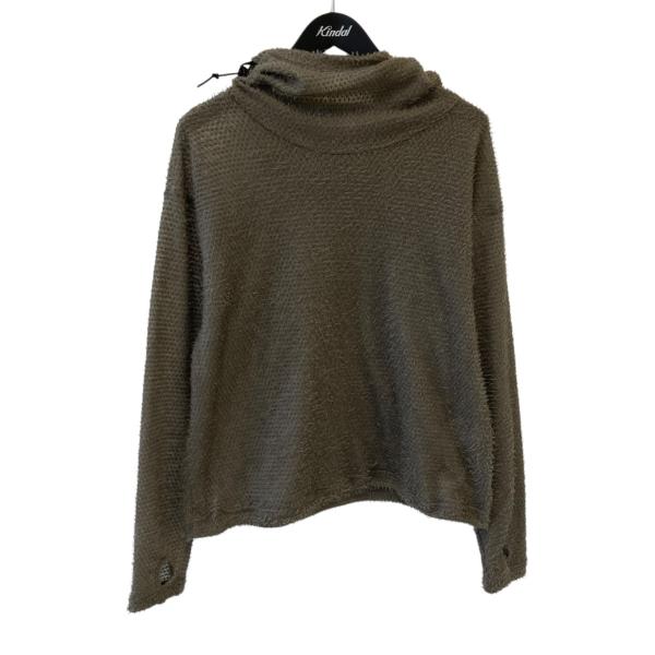 ヌー gnuhr shag hoodie alpha direct UL ニットパーカー カーキ