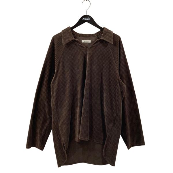 マツフジ MATSUFUJI スキッパーシャツ M233-0707 ブラウン サイズ：4